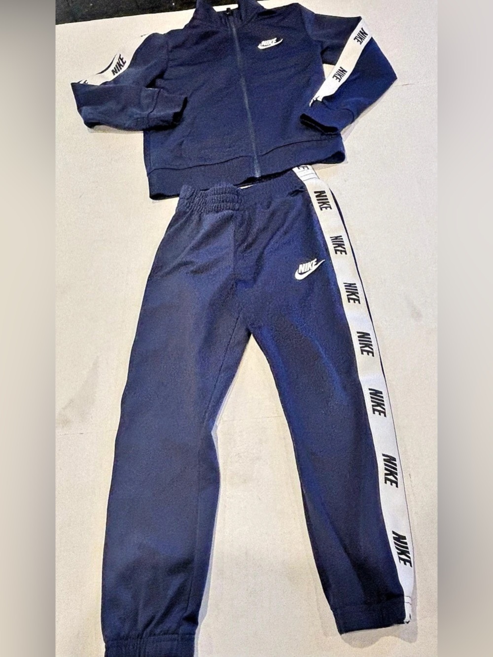 Nike Kids Logo Tape Tracksuit Set  Medium Blue & White